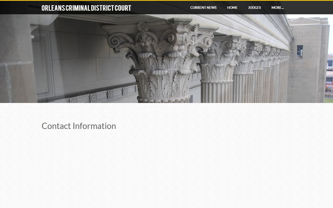 Orleans Parish court dockets Criminal District Court section contacts