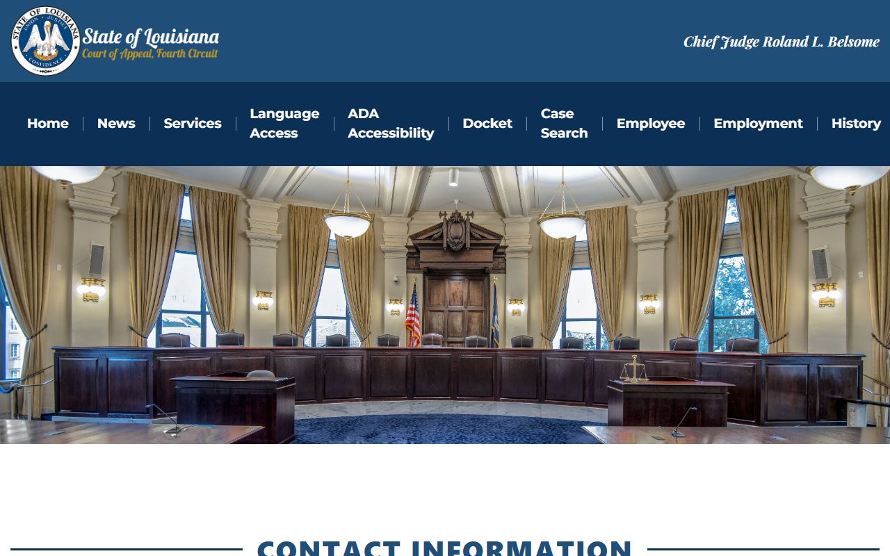 Orleans Parish court dockets Fourth Circuit contact and hours