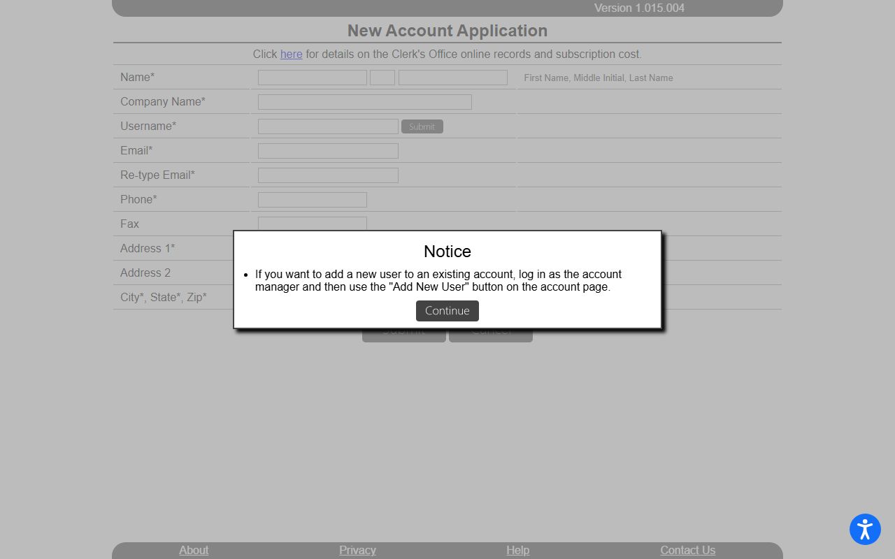 Orleans Parish court records Civil Remote Access account application