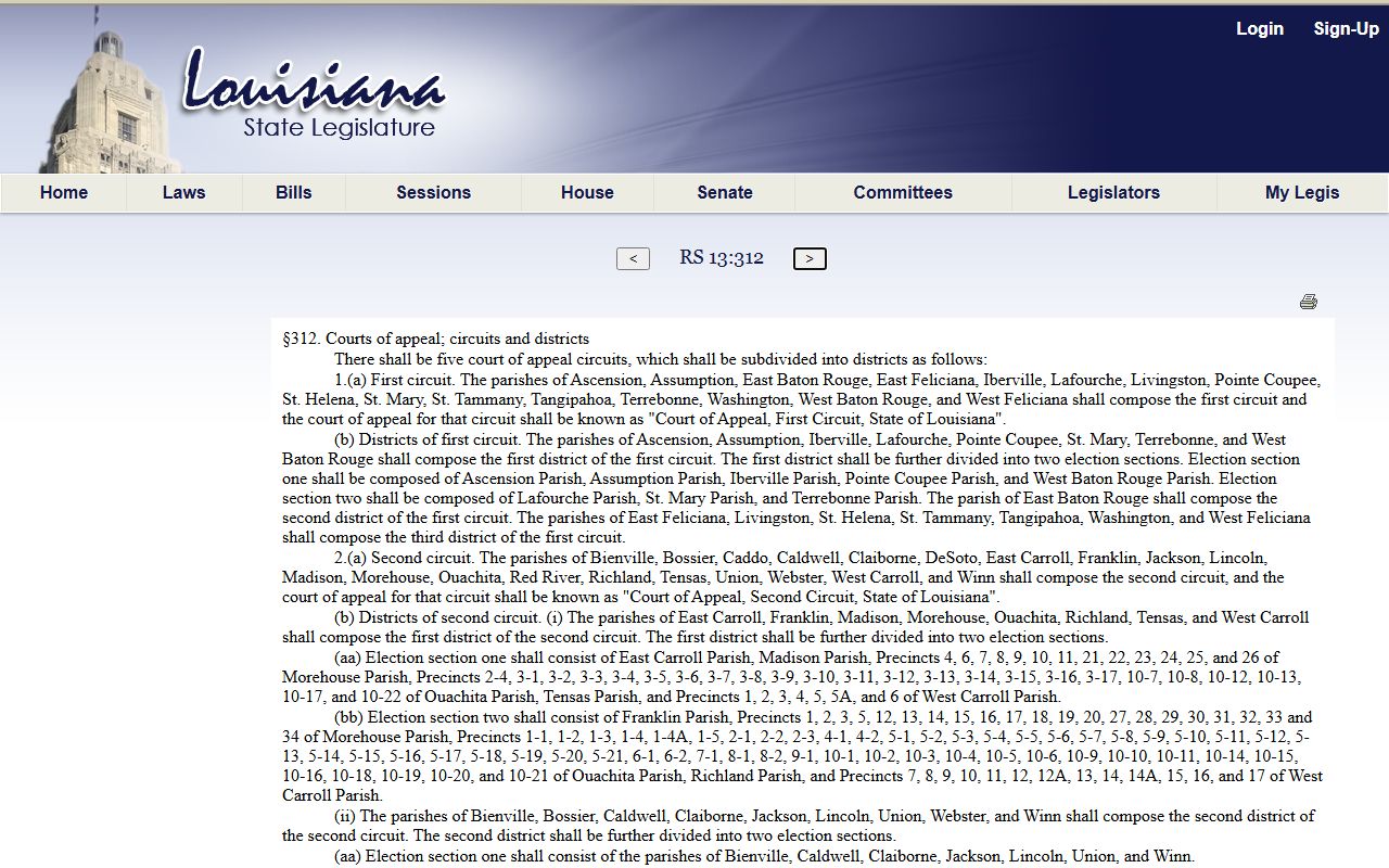 Orleans Parish district court Fourth Circuit jurisdiction statute