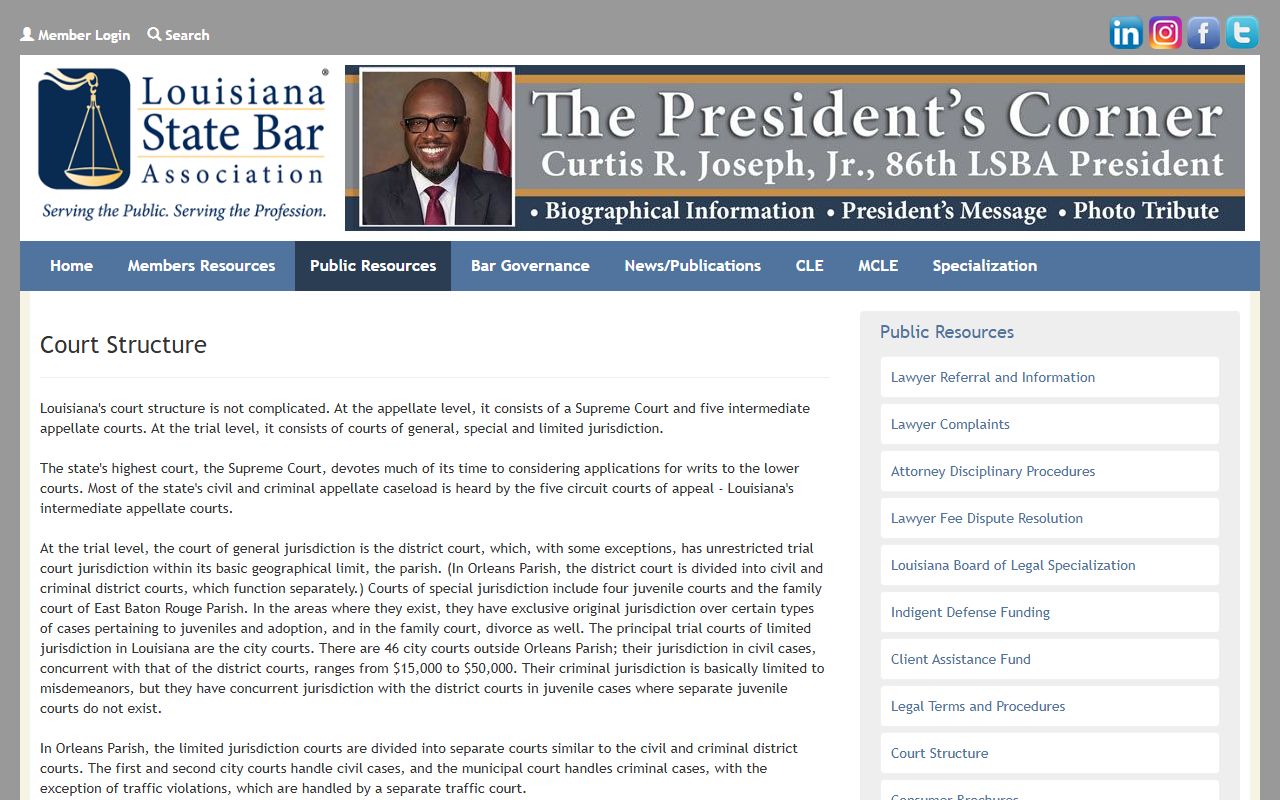 Orleans Parish marriage and divorce records court structure split