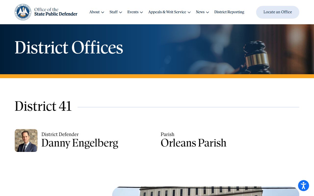 Orleans Parish traffic court records state public defender District 41